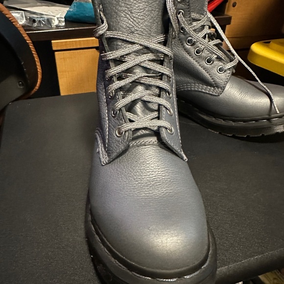 Dr. Martens Navy Leather Boots - Picture 12 of 14
